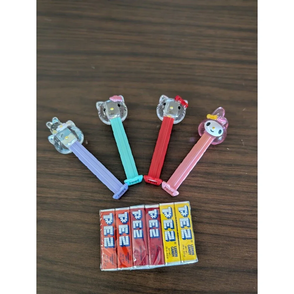 Sanrio Hello Kitty & My Melody PEZ Dispensers Lot of 4 w/ Candy Refills New